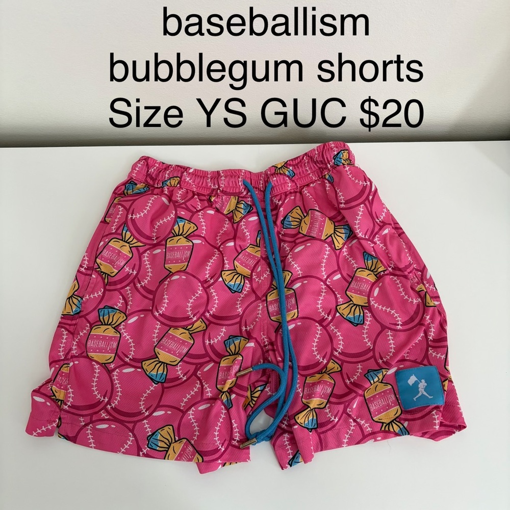 Baseballism Kids Bubblegum Pink Shorts